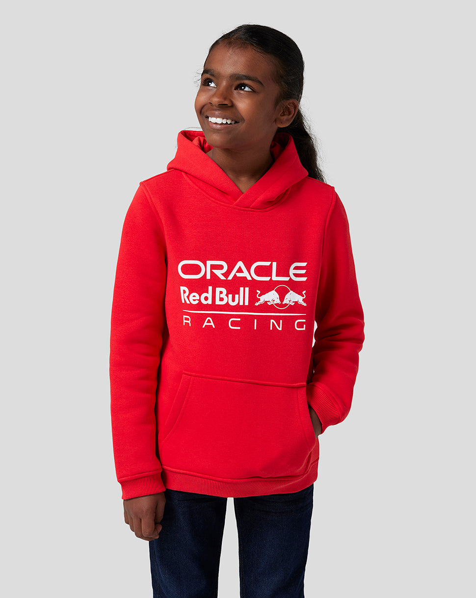 Sudadera con capucha Junior Oracle Red Bull Racing Core Overhead – Escarlata flamígera - Flame Scarlet