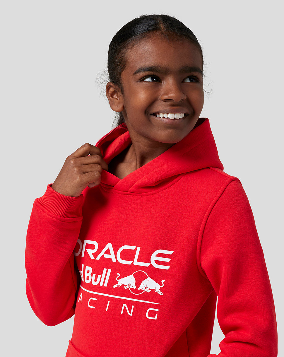 Sudadera con capucha Junior Oracle Red Bull Racing Core Overhead – Escarlata flamígera - Flame Scarlet