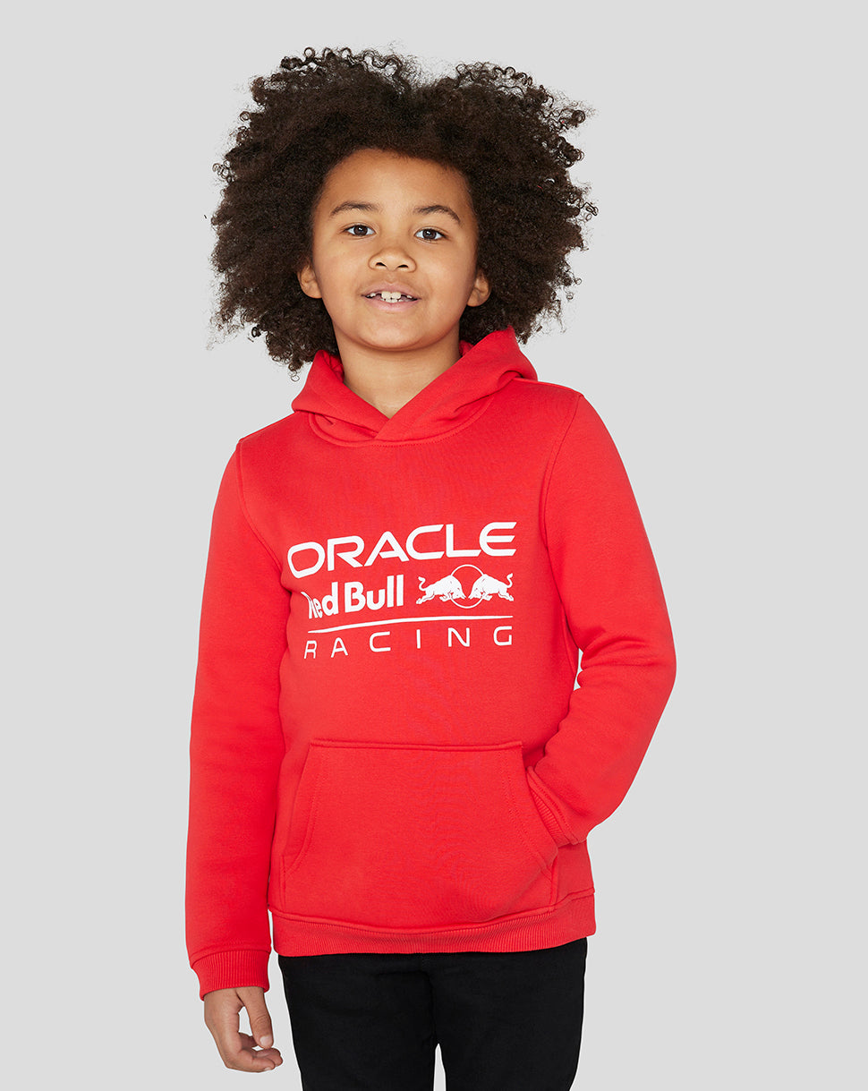 Junior Oracle Red Bull Racing Core Overhead Hoodie - Flame Scarlet