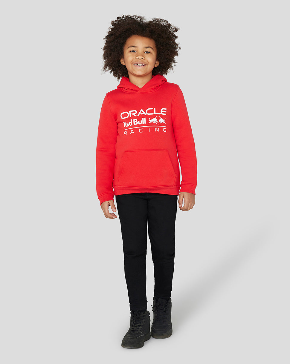 Sudadera con capucha Junior Oracle Red Bull Racing Core Overhead – Escarlata flamígera - Flame Scarlet