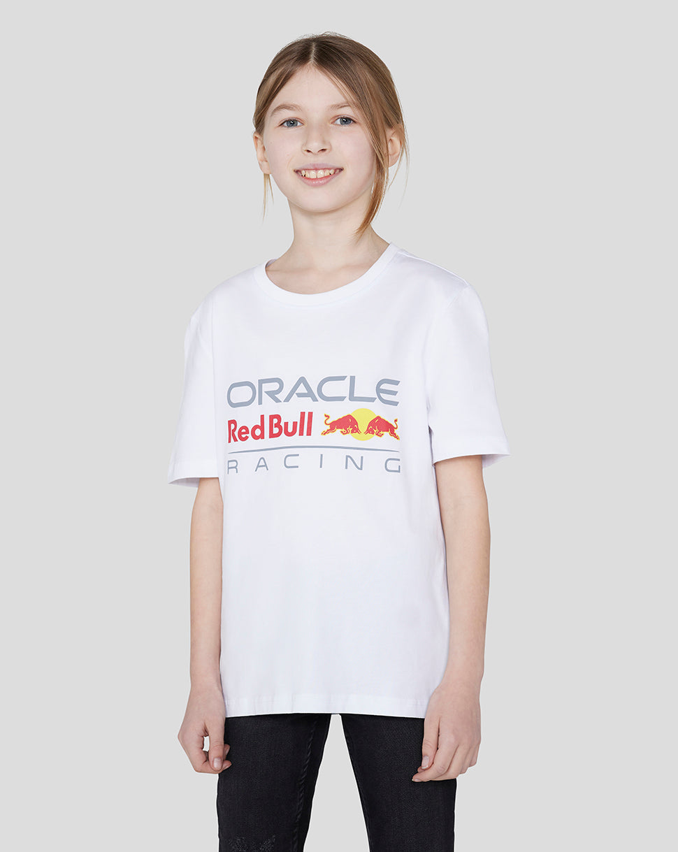 Oracle Red Bull Racing Junior Large Front Logo T-Shirt - White