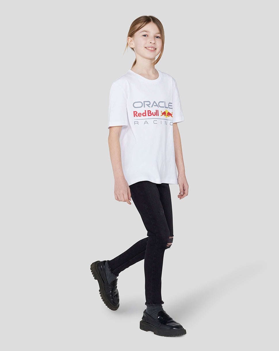 Oracle Red Bull Racing Junior Large Front Logo T-Shirt - White
