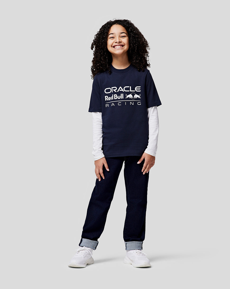 Oracle Red Bull Racing Junior T-Shirt mit grossem Frontlogo – Night Sky - Night Sky