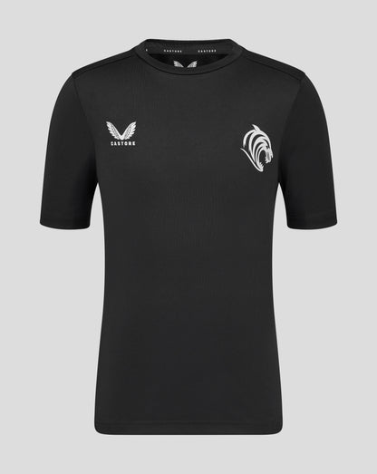 Leicester Tigers Junior 25/26 Short Sleeve Training T-Shirt - Caviar