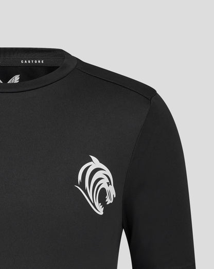 Leicester Tigers Junior 25/26 Short Sleeve Training T-Shirt - Caviar
