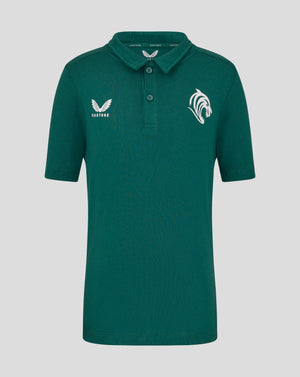 Leicester Tigers Junior 25/26 Short Sleeve Training Polo - Botanical