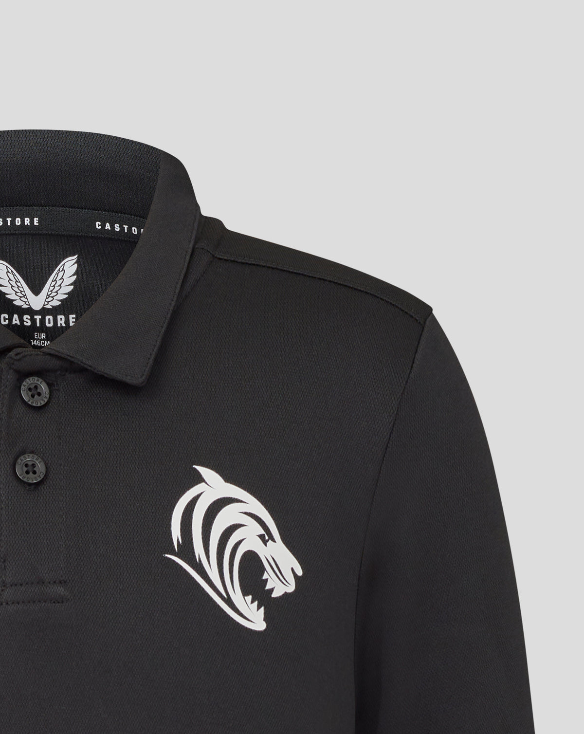 Polo de entrenamiento de manga corta Leicester Tigers Junior 25/26 – Caviar - Caviar