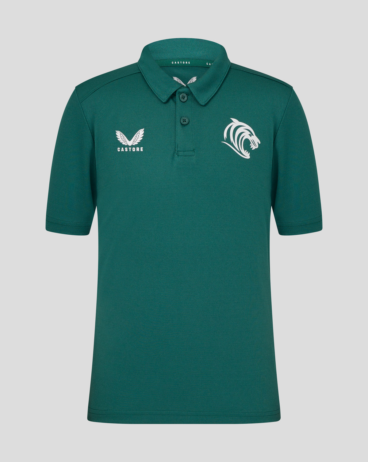 Leicester Tigers Junior 25/26 Kurzarm-Trainingspolo – Botanical - Botanical Garden