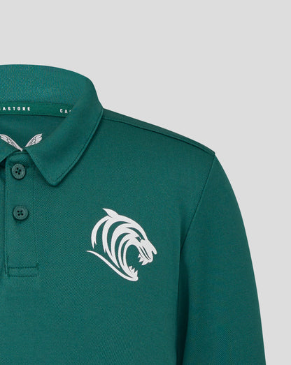 Leicester Tigers Junior 25/26 Short Sleeve Training Polo - Botanical