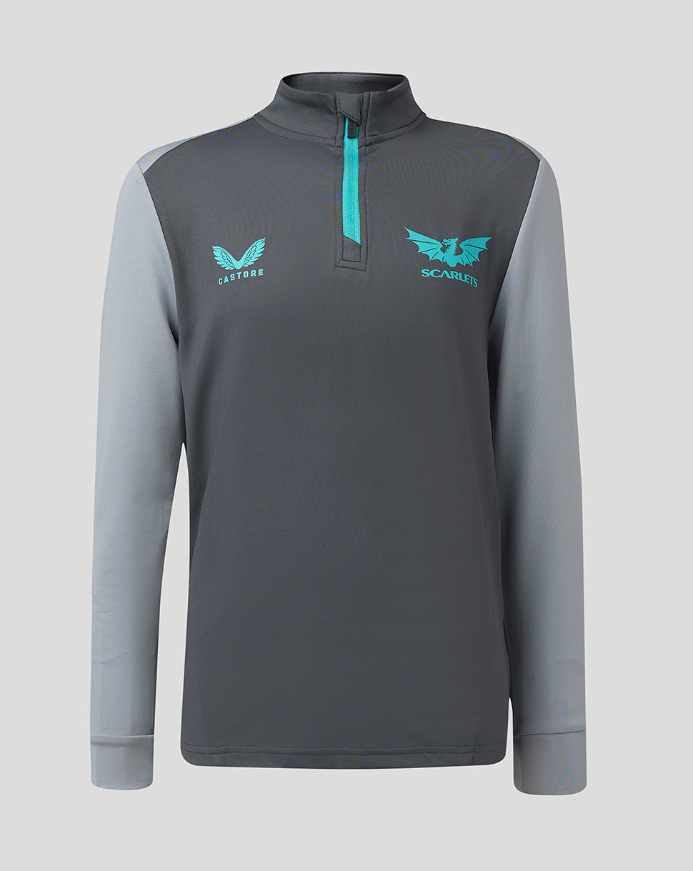 Scarlets Junior 23/24 1/4-Zip-Midlayer - Grau