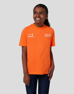 Oracle Red Bull Racing Junior Short Sleeve T-Shirt Race - Exotic Orange
