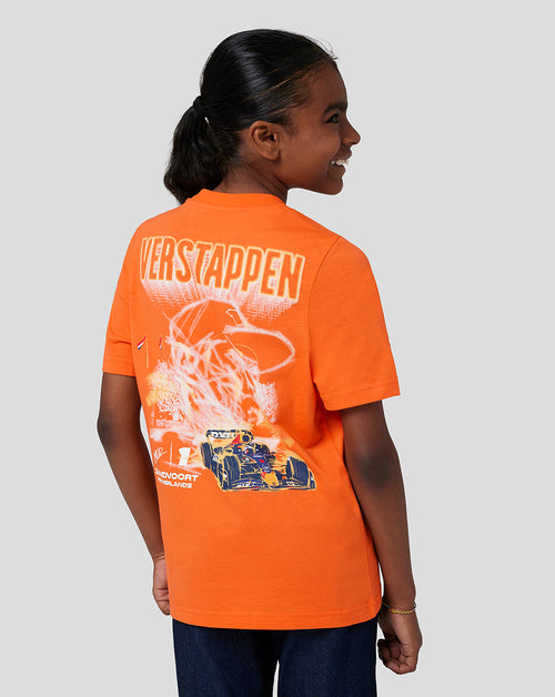 Oracle Red Bull Racing Junior Short Sleeve T-Shirt Race - Exotic Orange