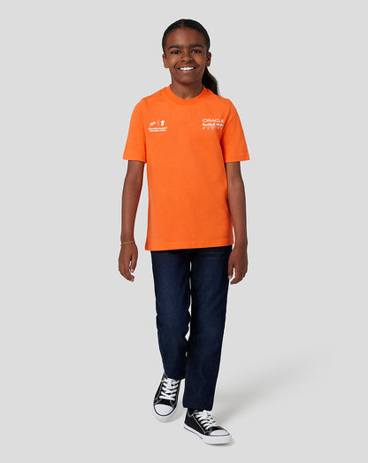 Oracle Red Bull Racing Junior Short Sleeve T-Shirt Race - Exotic Orange