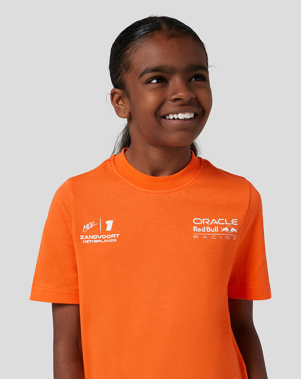 Oracle Red Bull Racing Junior Short Sleeve T-Shirt Race - Exotic Orange