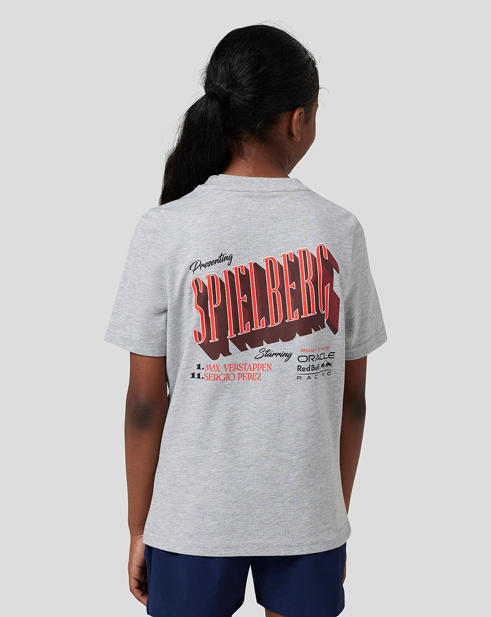 Red Bull Racing Junior Spielberg Short Sleeve T-Shirt - Grey Marl