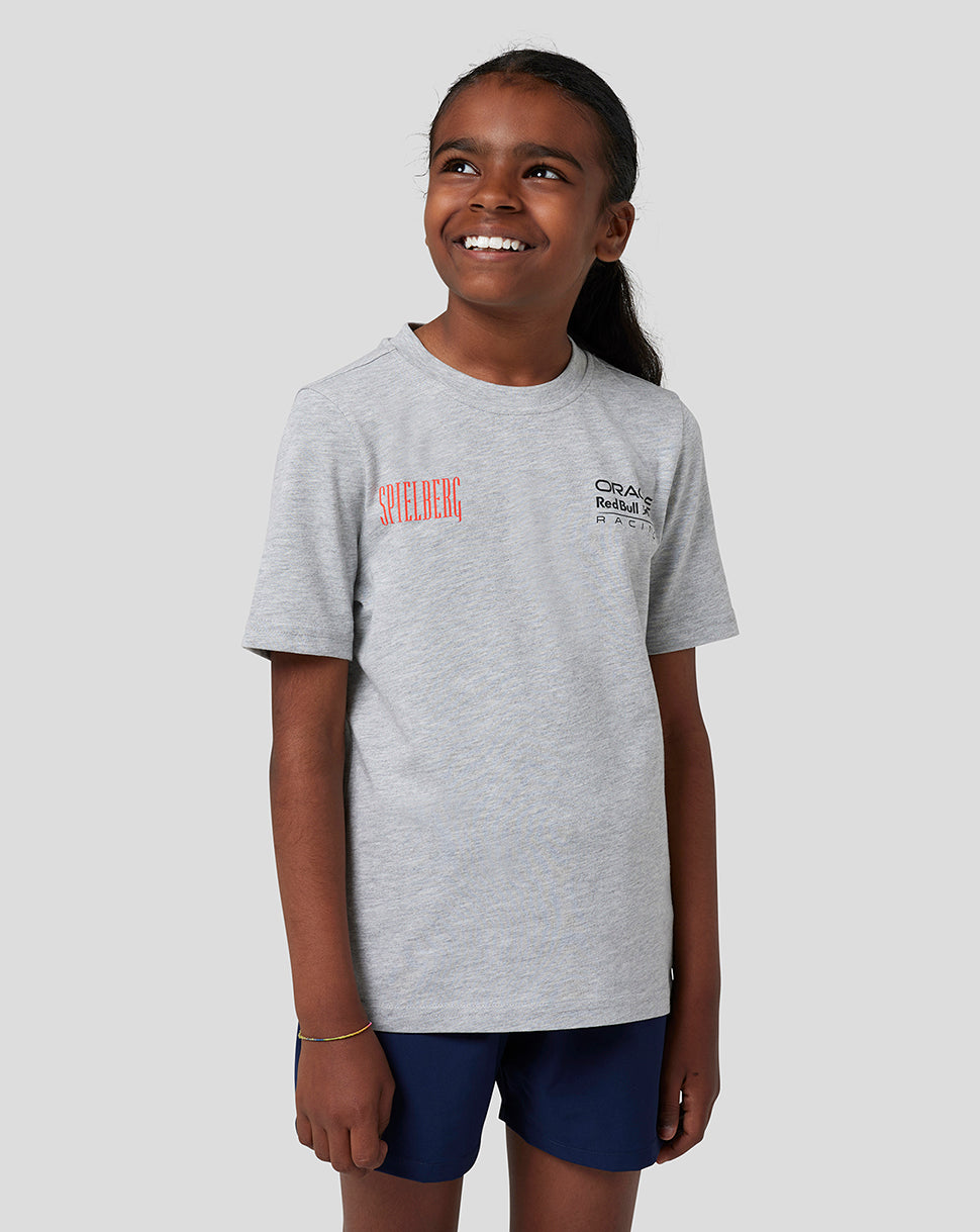 Red Bull Racing Junior Spielberg Short Sleeve T-Shirt - Grey Marl