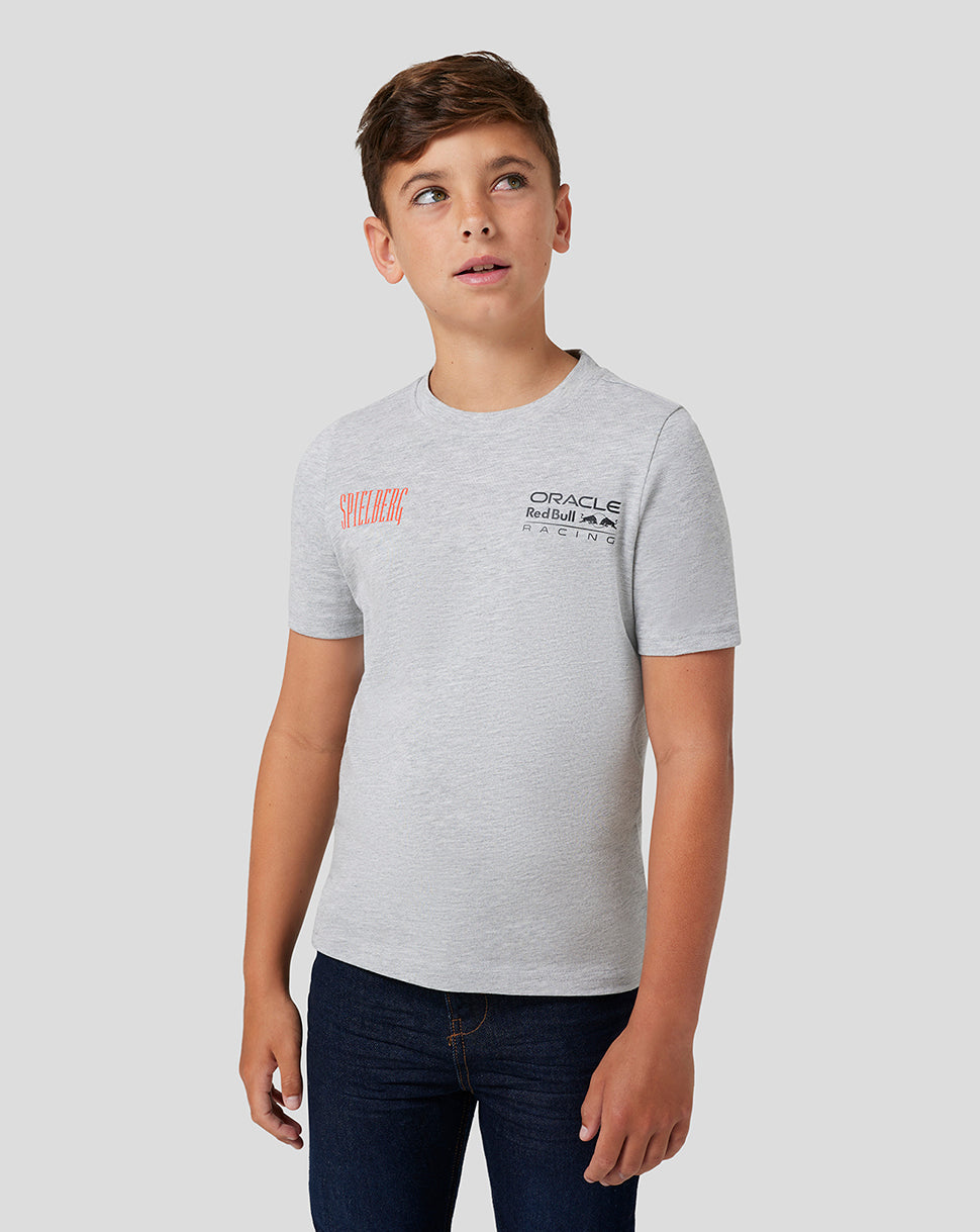 Red Bull Racing Junior Spielberg Short Sleeve T-Shirt - Grey Marl