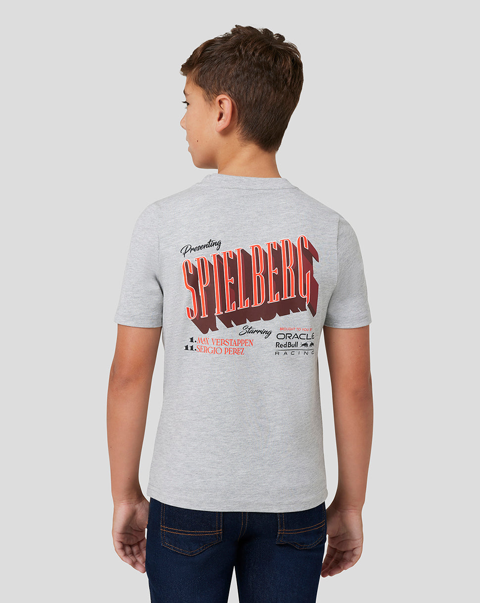 Red Bull Racing Junior Spielberg Short Sleeve T-Shirt - Grey Marl