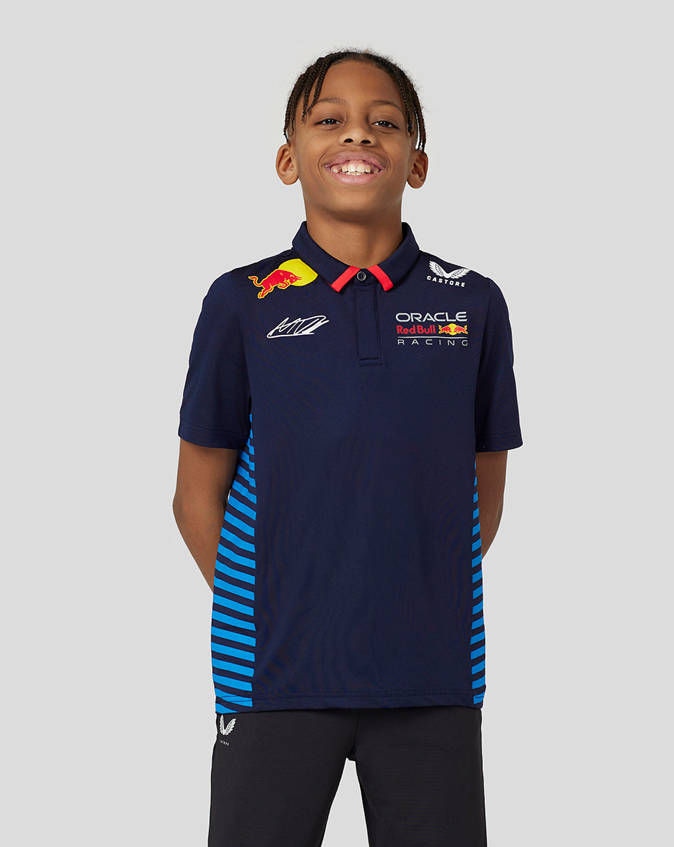 Oracle Red Bull Racing Junior Official Teamline Max Verstappen Kurzarm-Poloshirt - Night Sky