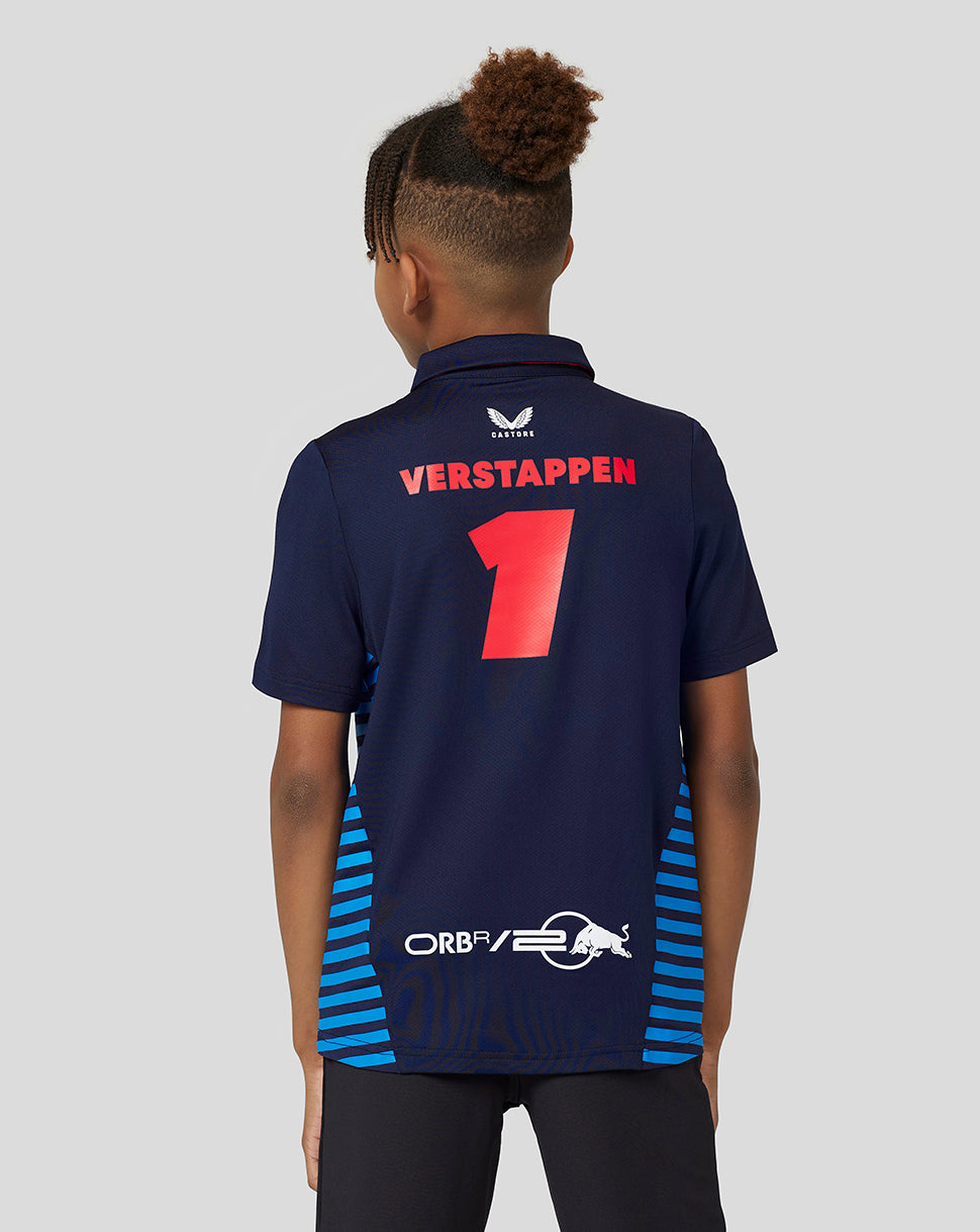 Oracle Red Bull Racing Junior Official Teamline Max Verstappen Kurzarm-Poloshirt - Night Sky