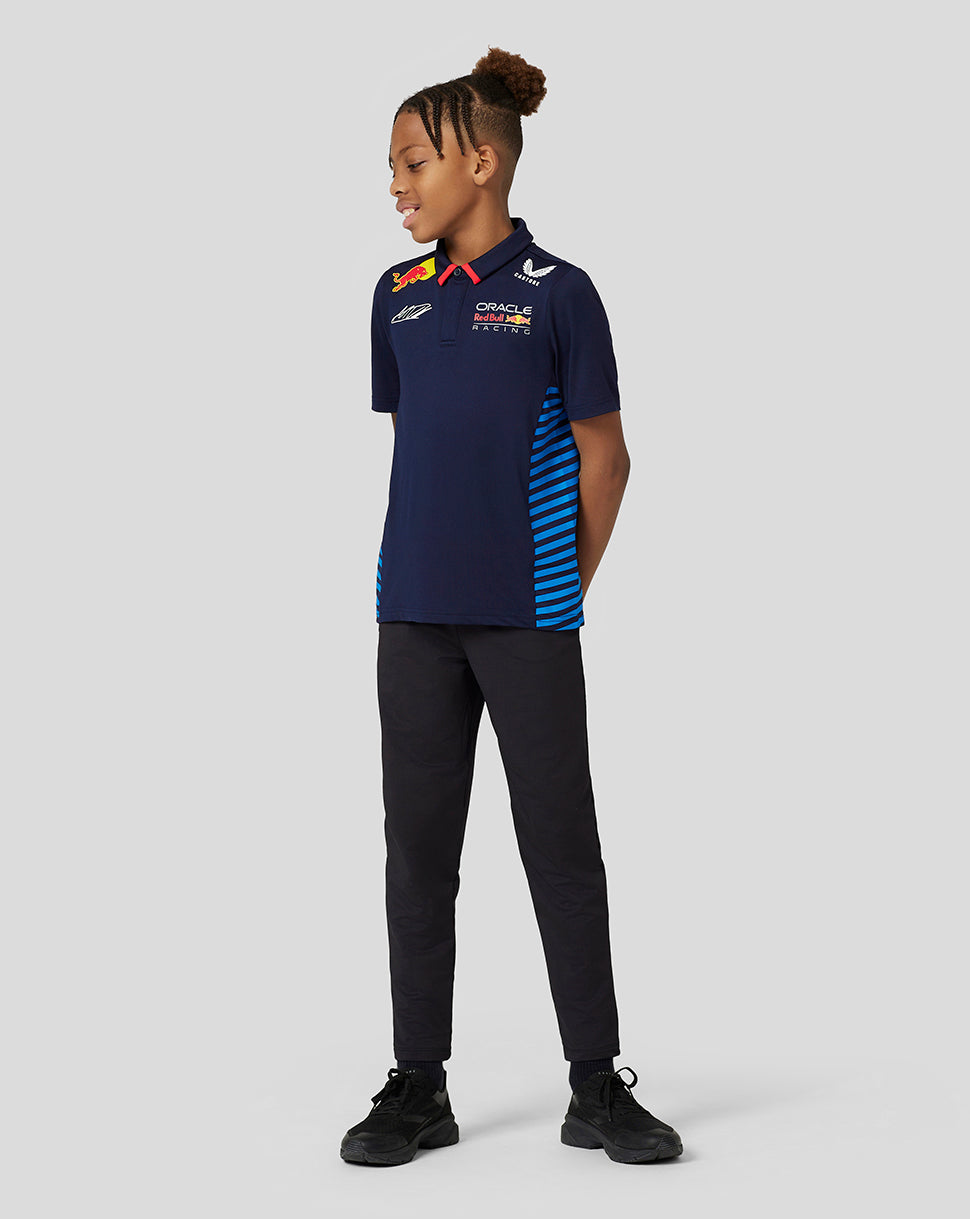 Oracle Red Bull Racing Junior Official Teamline Max Verstappen Kurzarm-Poloshirt - Night Sky