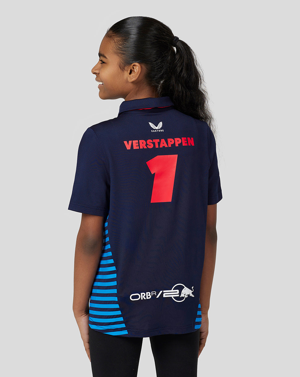 Oracle Red Bull Racing Junior Official Teamline Max Verstappen Kurzarm-Poloshirt - Night Sky