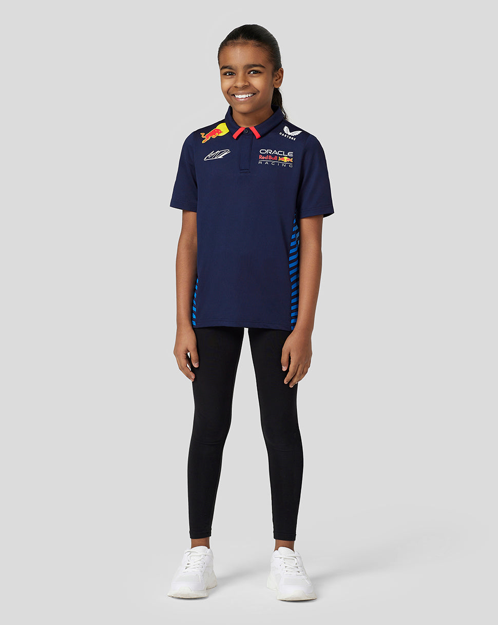 Oracle Red Bull Racing Junior Official Teamline Max Verstappen Kurzarm-Poloshirt - Night Sky