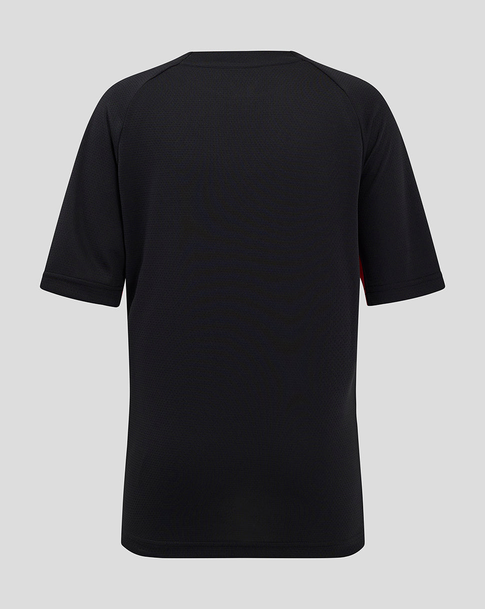 Saracens Junior 24/25 Matchday Short Sleeve Tee - Black/Red - Black/Red