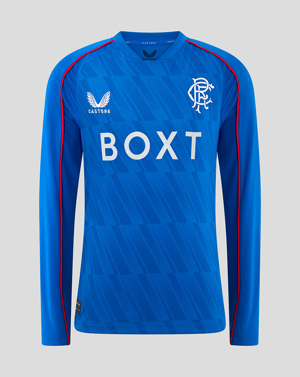 Rangers Junior 24/25 Heim-Langarmtrikot - Marine Navy/Weiss