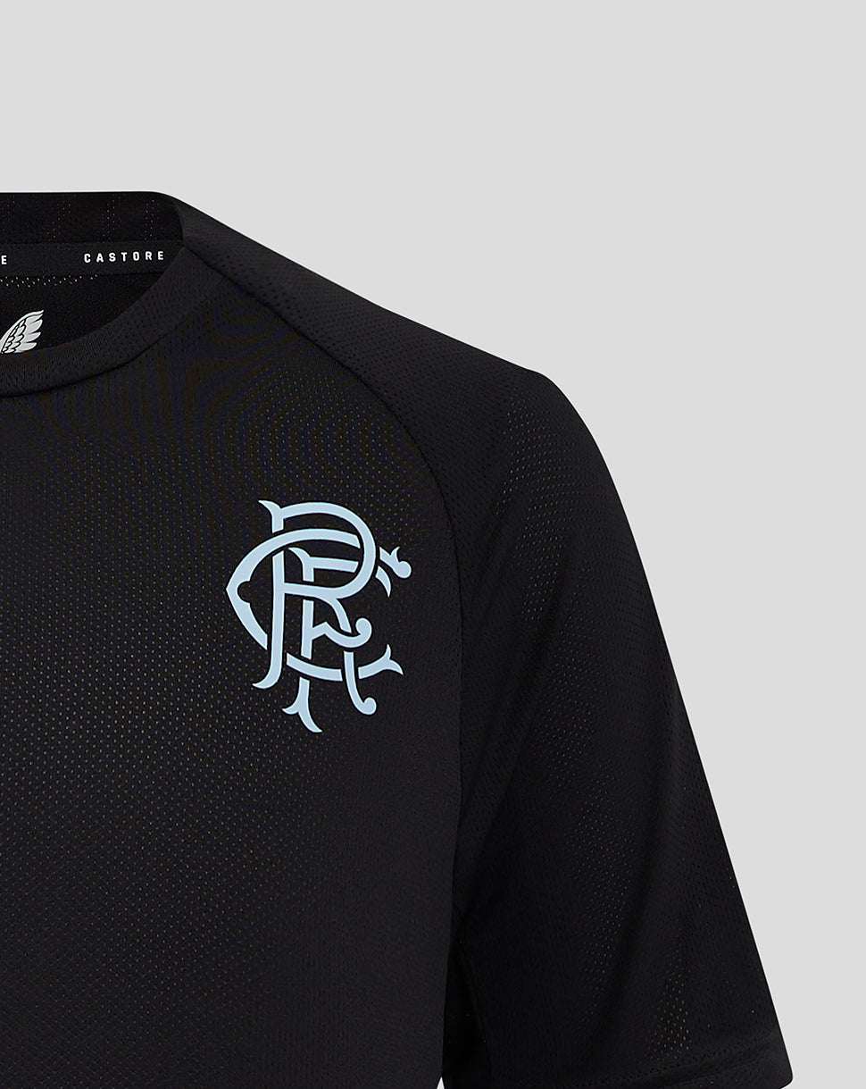 Rangers junior 24/25 Pro Coaches trainings-T-shirts met korte mouw - Zwart