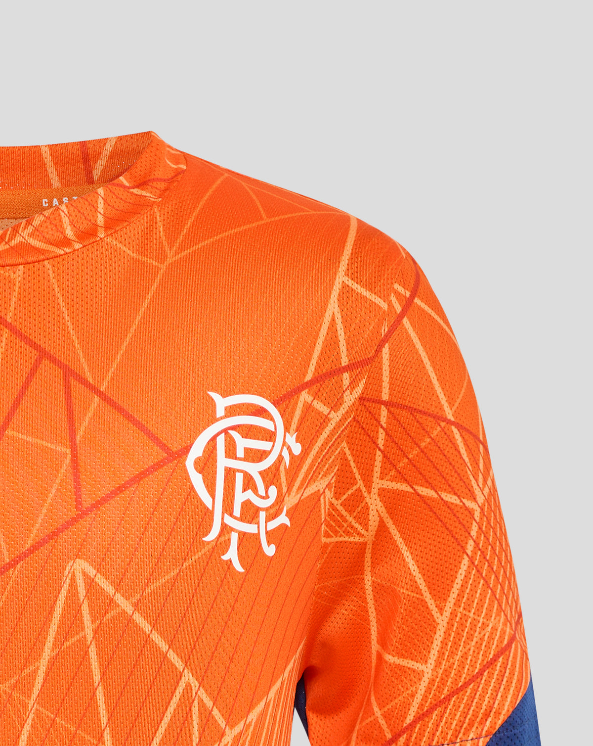 Rangers 24/25 Junior League Matchday T-Shirt - Vibrant Orange/Blue Depths