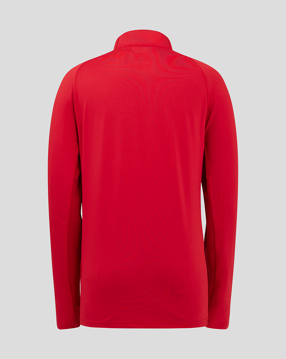 Saracens Junior 24/25 Trainings-1/4-Zip – Rot - Rot