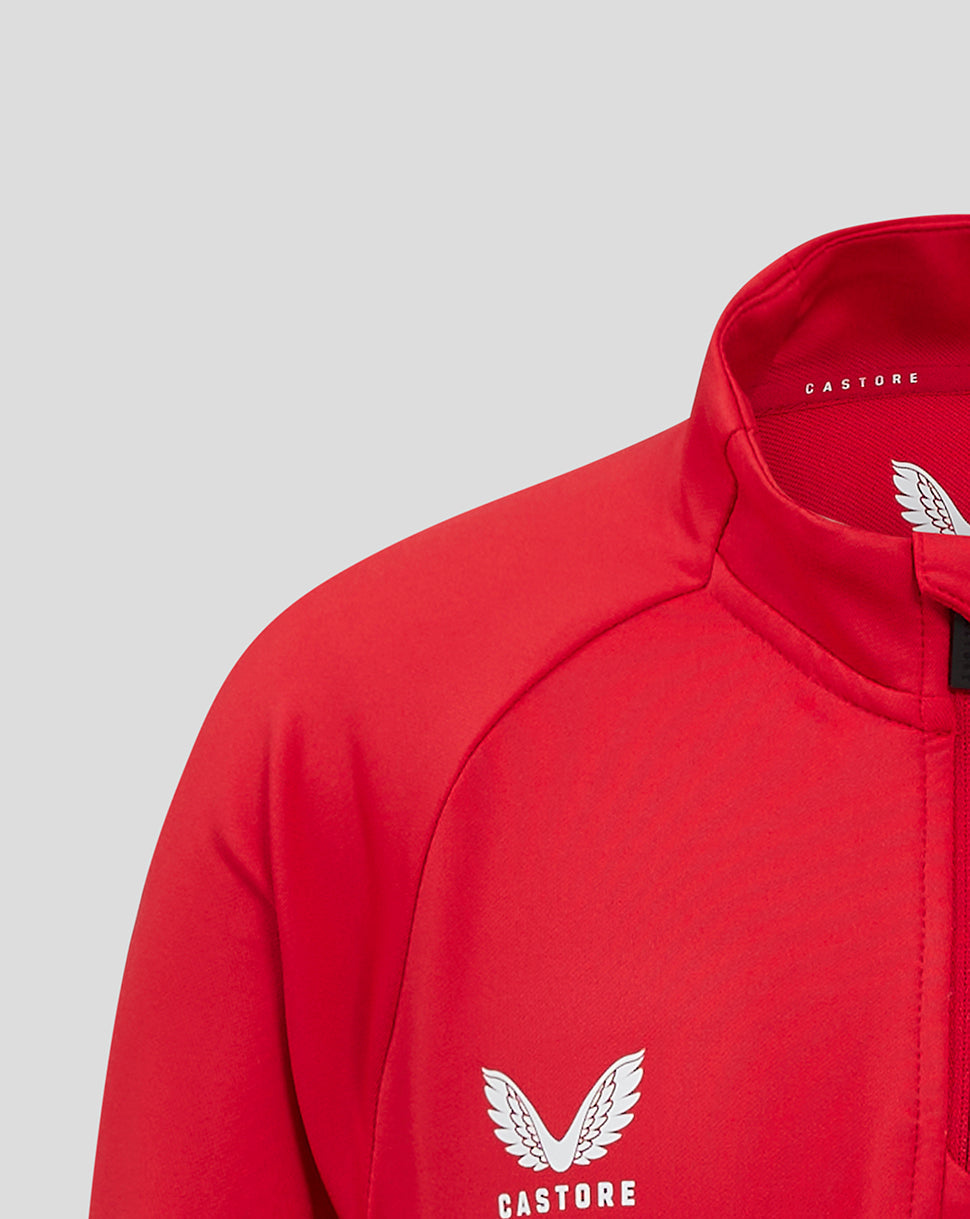 Saracens Junior 24/25 Trainings-1/4-Zip – Rot - Rot