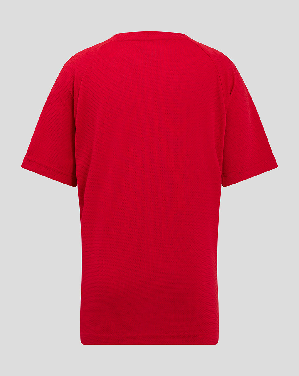 Saracens Junior 24/25 Trainings-Kurzarm-T-Shirt – Rot - Rot