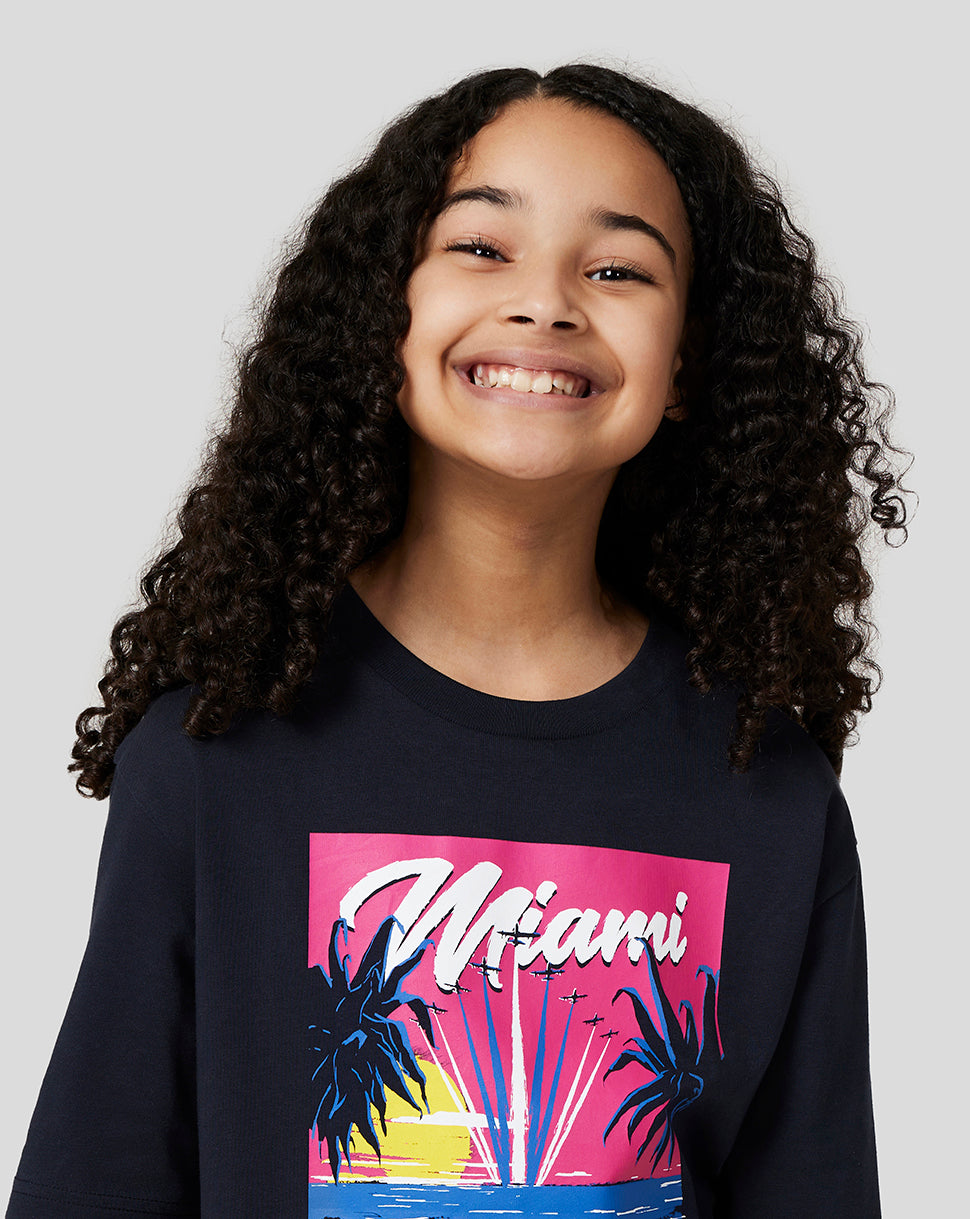 Oracle Red Bull Racing Juniors Miami Short Sleeve T-Shirt - Night Sky