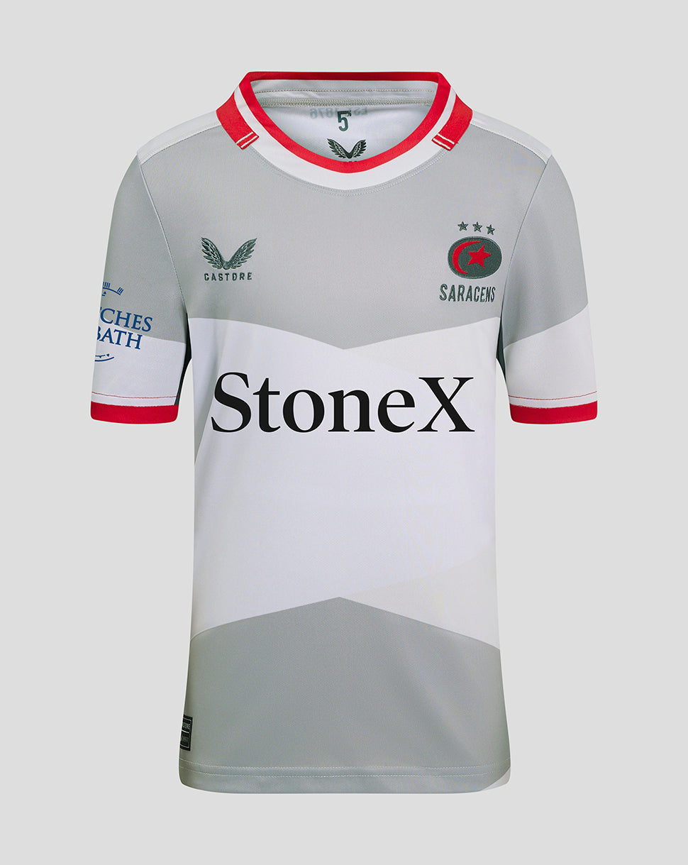 Saracens Junior Auswärts Trikot 24/25 - Grau/Rot