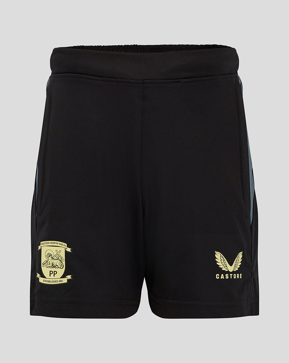 Preston Junior 24/25 Training Shorts With Pockets - Black