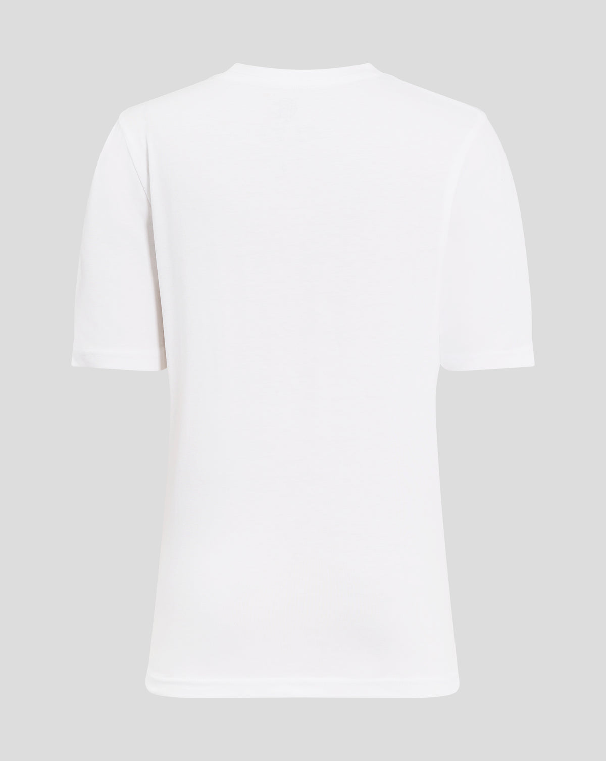 Back view of a plain white Rangers Junior Classic Cotton Tee with short sleeves.