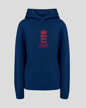 England Cricket Junior 24/25 Core Overhead Hoodie - Navy