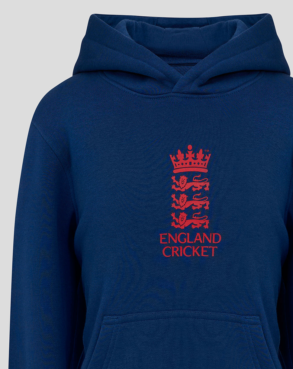 England Cricket Junior 24/25 Core Overhead Hoodie - Navy