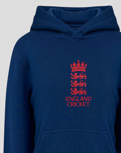 England Cricket Junior 24/25 Core Overhead Hoodie - Navy