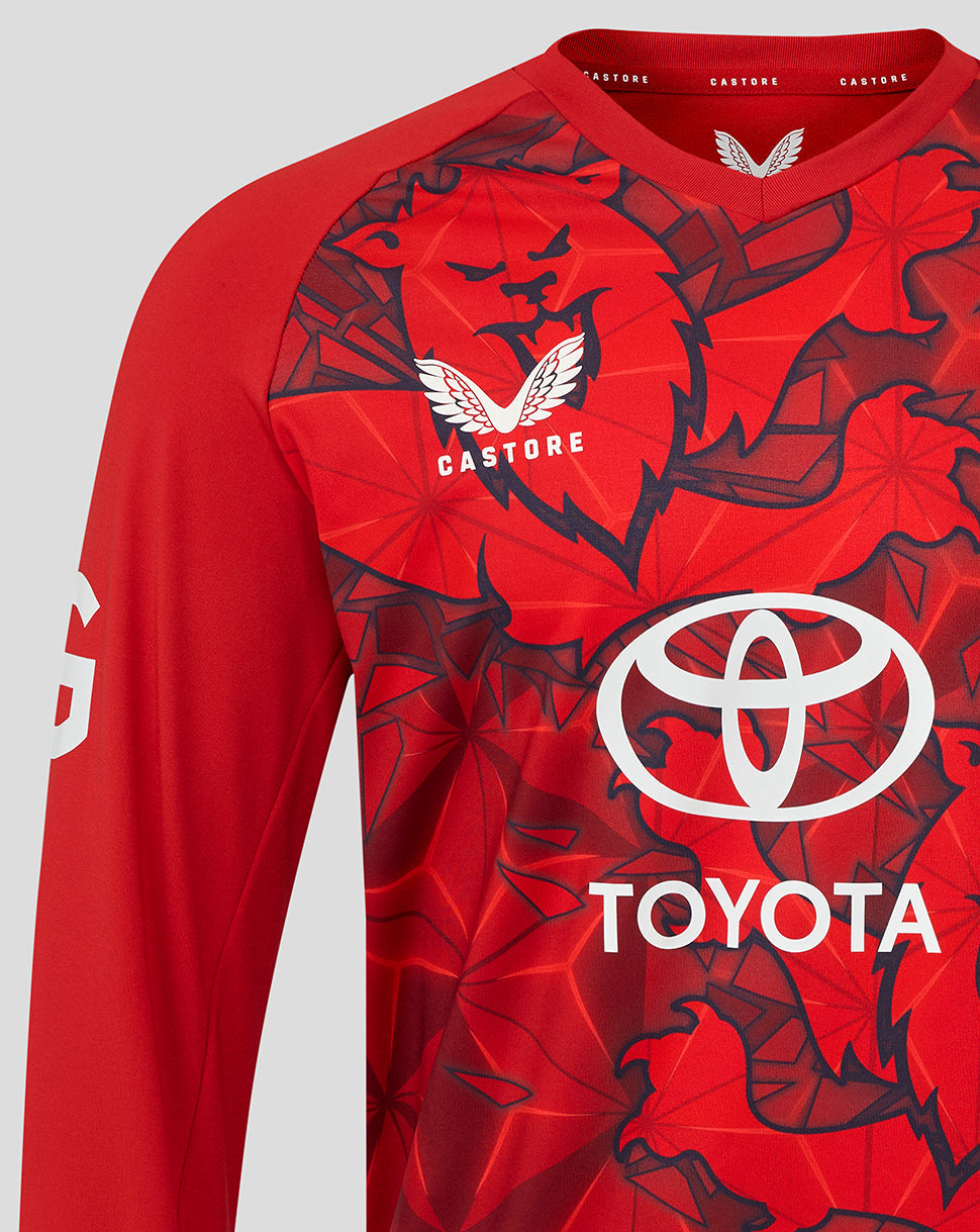 England Cricket T20 Heren Trui 25/26 - Pompeian Red/Poppy Red