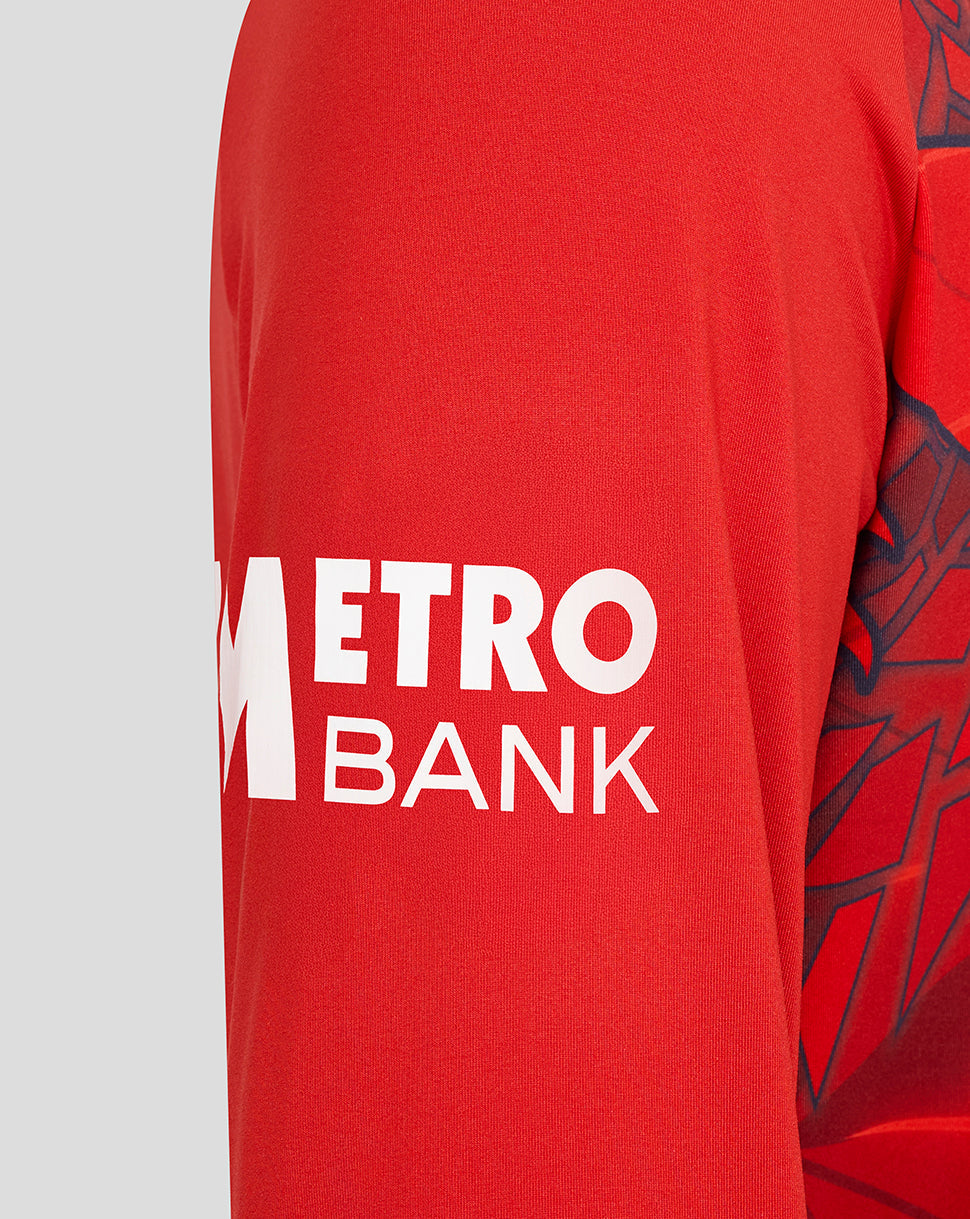 England Cricket T20 Heren Trui 25/26 - Pompeian Red/Poppy Red