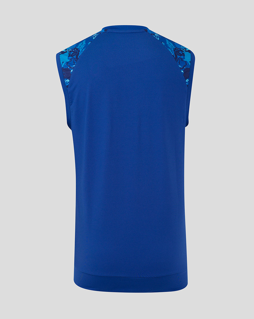 England Cricket Odi Men's Sleeveless Vest 25/26 - True Blue/Swim Cap