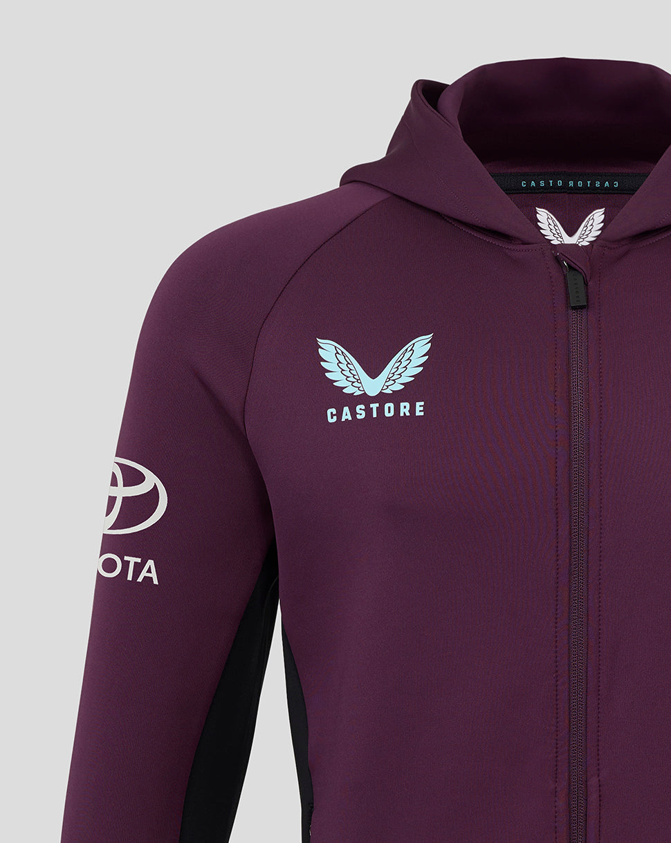 Sudadera de entrenamiento con cremallera completa England Cricket de hombre 25/26 - Blackberry Wine/Caviar