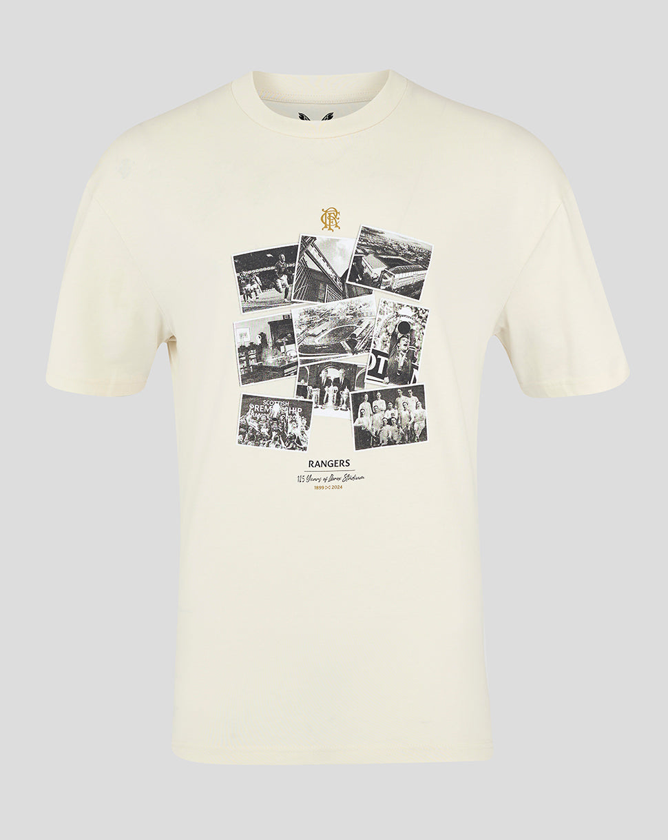 Rangers FC Men's Ibrox 125 Heritage T-Shirt Beige - 24/25