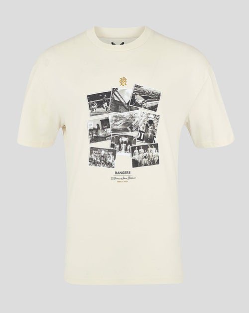 Rangers FC Men's Ibrox 125 Heritage T-Shirt Beige - 24/25