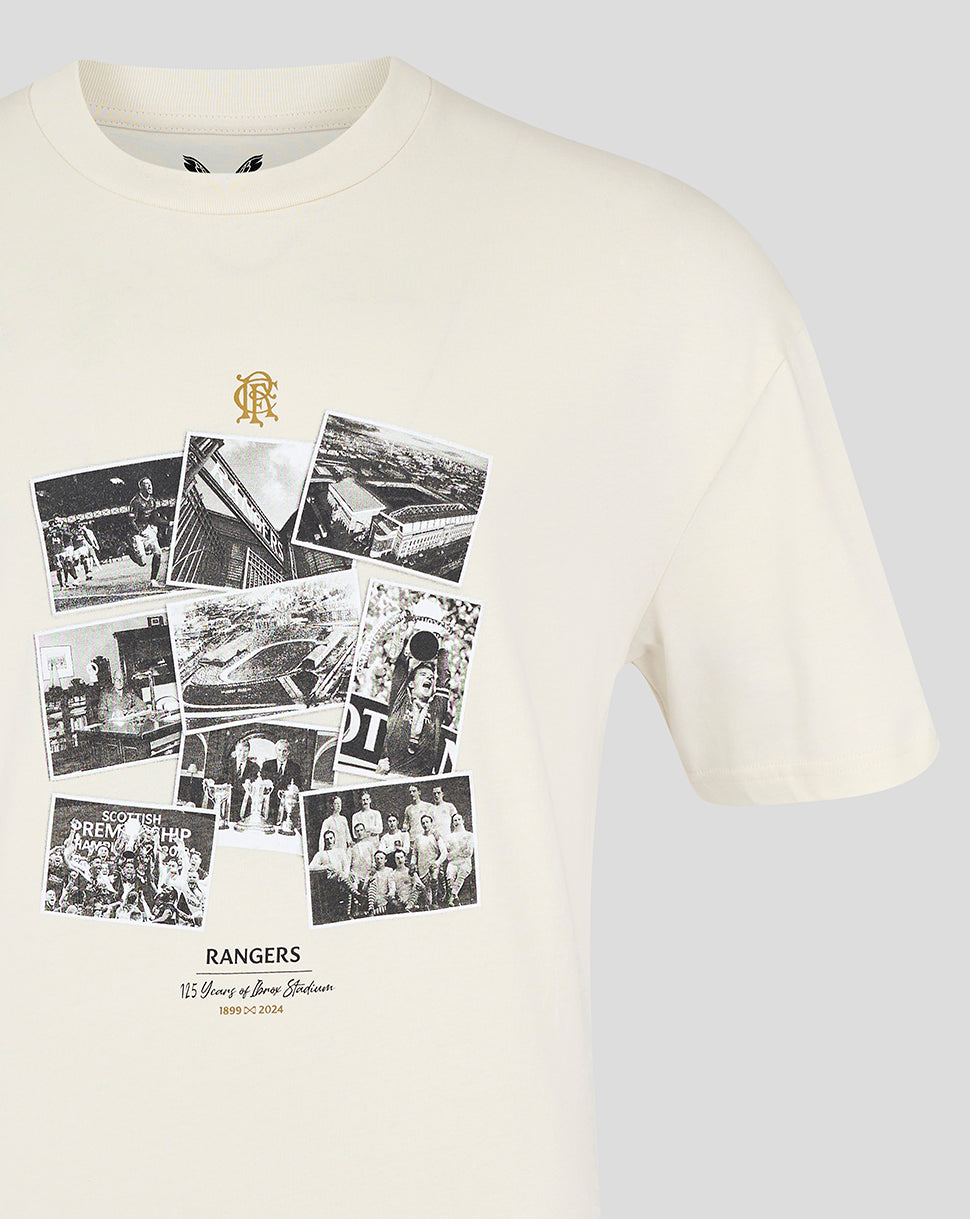Rangers FC Men's Ibrox 125 Heritage T-Shirt Beige - 24/25