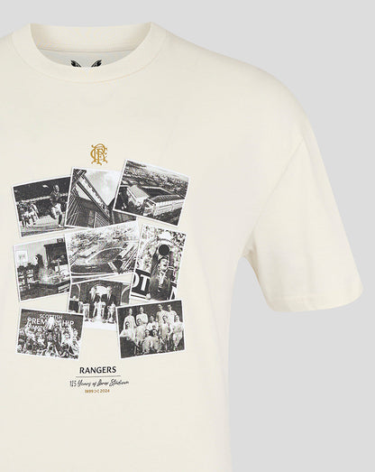 Rangers FC Men's Ibrox 125 Heritage T-Shirt Beige - 24/25