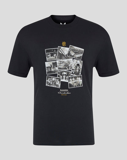 Rangers FC Men's Ibrox 125 Heritage T-Shirt Black - 24/25